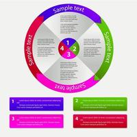 concepto de coloridos carteles circulares con flechas para diferentes b vector