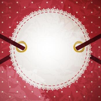 Greeting scrap retro background with empty photo blank. vector i