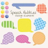 set of different speech bubbles, design elements vector
