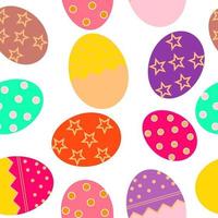 Vector Easter Seamless pattern with eggs background