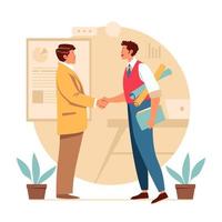 Businessman Handshake for Collaboration vector