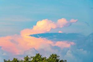 Amazing colorful sunrise with bright colors Playa del Carmen Mexico. photo