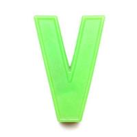 Magnetic uppercase letter V photo