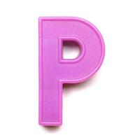 Magnetic uppercase letter P photo