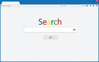 browser window on transparent background. Browser search. vector