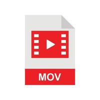 MOV format file Template for your design vector