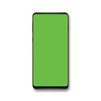 Phone with green screen chroma key background vector
