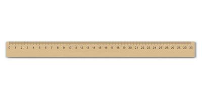 Realistic wooden measuring ruler Template for your design vector