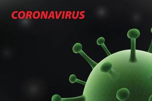 3d realistic Coronavirus background vector