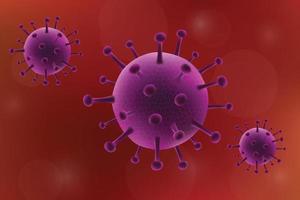 Fondo de coronavirus realista 3d vector