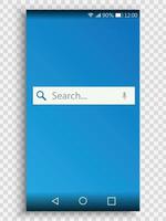 screen of smartphone with search bar vector