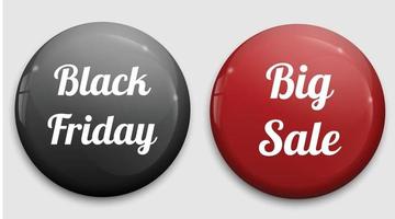 3d glossy button or badge. vector