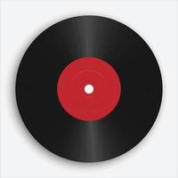 gramophone or vinyl record. Audio classic plastic disc vector