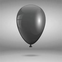 3d Realistic black Balloon. vector