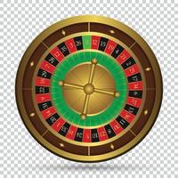 Realistic casino gambling roulette wheel vector
