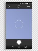 pantalla del teléfono inteligente con interfaz de cámara. pantalla del visor vector