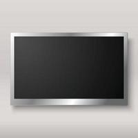 TV, modern blank screen lcd, led with shadow on white background vector