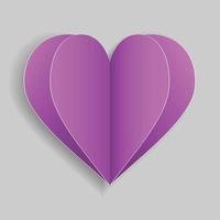 Paper cut heart. Valentine's day abstract background. vector