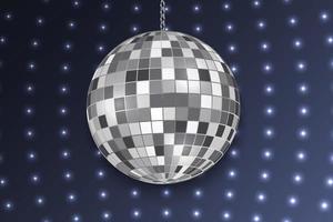 Mirror disco ball isolated. Template for your design vector