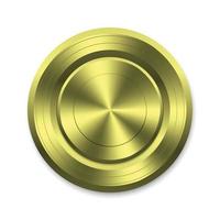 Gold Circle Button Template for your design vector