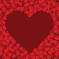 Heart confetti valentines day background Template for your design vector