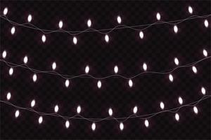 Christmas glowing lights. Template for your design vector