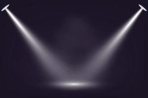 Spotlight on dark stage background Template for your design vector