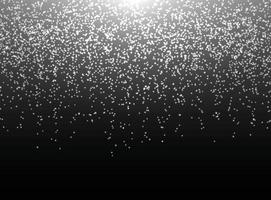 Snowfall on black background. Template for your design vector