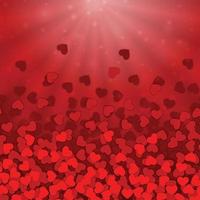 Heart confetti valentines day background Template for your design vector