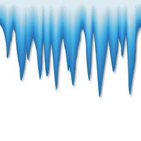 Vector icicle border. Ice cap isolated Template for your design