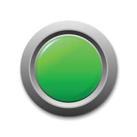 Green Circle Button Template for your design vector