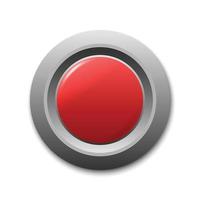 Red Circle Button Template for your design vector