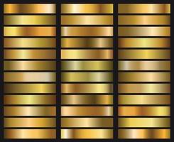 Set of gold gradient texture. Template for your design vector