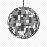 Mirror disco ball isolated. Template for your design
