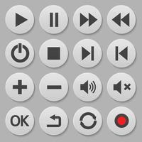 Set of navigation round buttons Template for your design vector