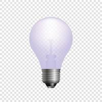 Realistic 3d light bulb. Template for your design vector