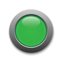 Chrome Easy Button Green Stock Vector