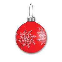 realistic shiny hanging christmas ball Template for your design vector