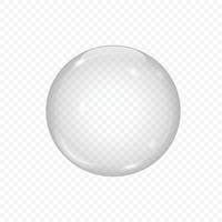 3d glass sphere isolated on transparent Template for your design vector