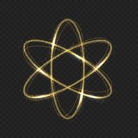 Glowing magic fire atom orbit trace trace Template for your design vector