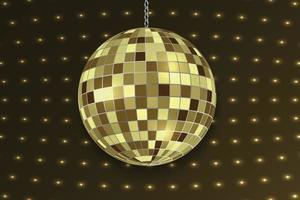 Mirror disco ball isolated. Template for your design vector