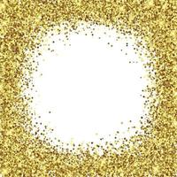 Gold Foil Glitter Texture Isolated Template for your design vector