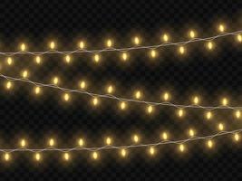 Christmas glowing lights. Template for your design vector