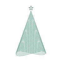 Hand drawn Christmas tree Template for your design vector