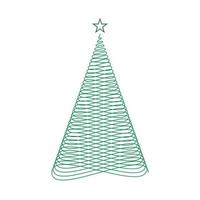 Hand drawn Christmas tree Template for your design vector