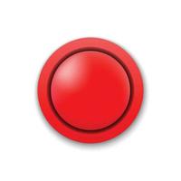 Red Circle Button Template for your design vector