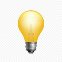 Realistic 3d light bulb. Template for your design vector