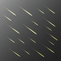 comet rain on transparent background Template for your design vector