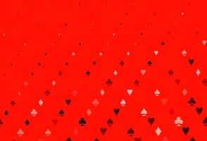 Light Red vector template with poker symbols.