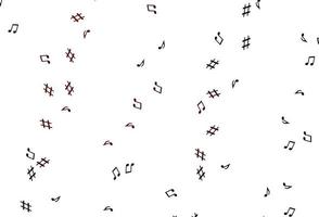 Light Red vector pattern with music elements.